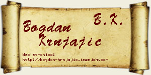 Bogdan Krnjajić vizit kartica